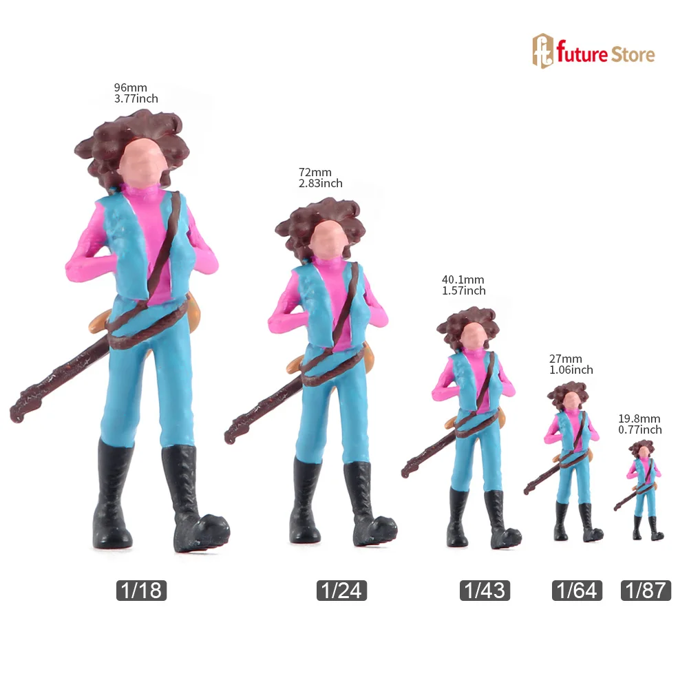 Painted Miniatures 1/87 1/64 1/43 1/24 1/18 Punk Girl Carry Guitar Scene Figures Resin Mini Diorama Props Decor For Car Vehicles
Painted Miniatures 1/87 1/64 1/43 1/24 1/18 Punk Girl Carry Guitar Scene Figures Resin Mini Diorama Props Decor For Car Vehicles