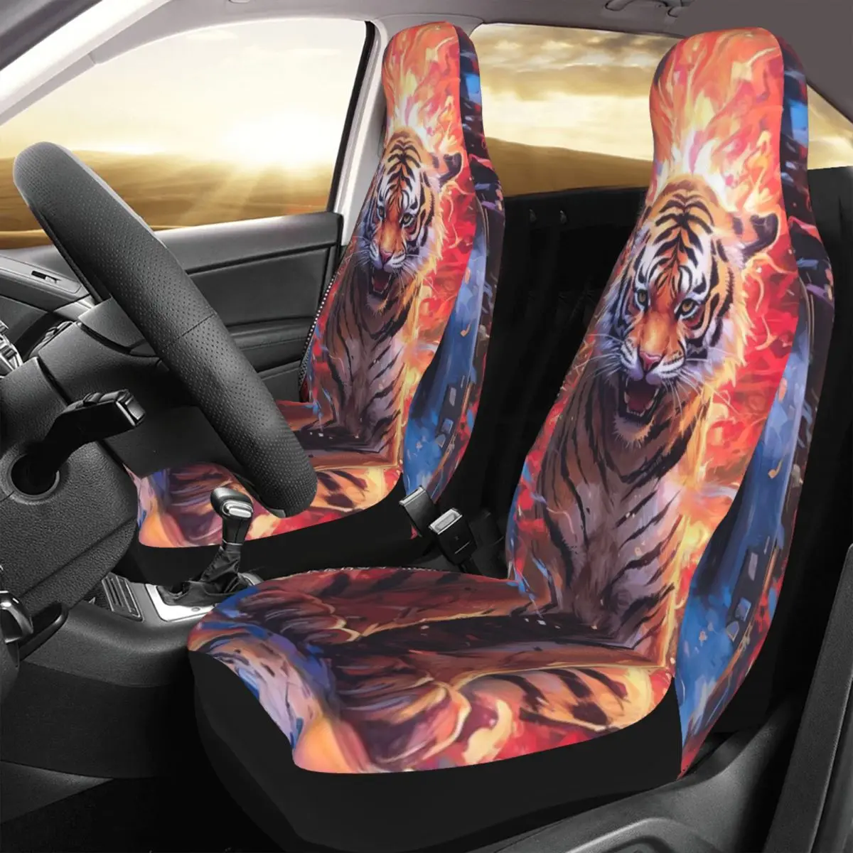 Tiger Car Seat Cover Custom Printing Universal Front Protector Accessories Cushion Set
Tiger Car Seat Cover Custom Printing Universal Front Protector Accessories Cushion Set