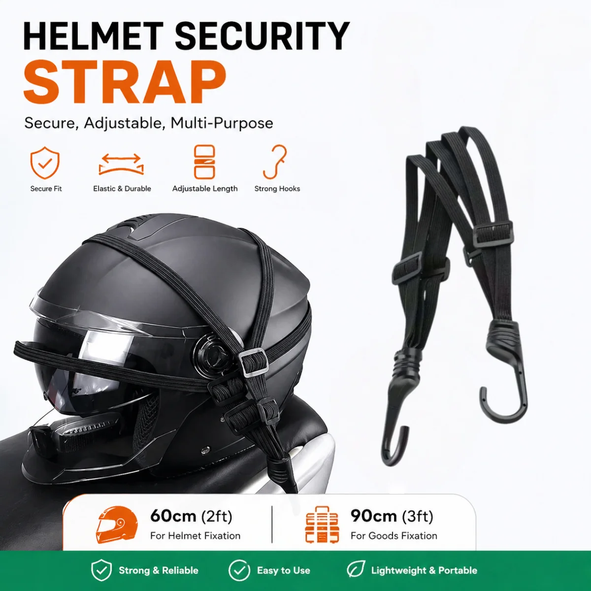 Motorcycle Helmet & Luggage Fixing Strap – High-Elasticity Adjustable Elastic Cord (60cm/90cm) for E-Bike & Bike
Motorcycle Helmet & Luggage Fixing Strap – High-Elasticity Adjustable Elastic Cord (60cm/90cm) for E-Bike & Bike
