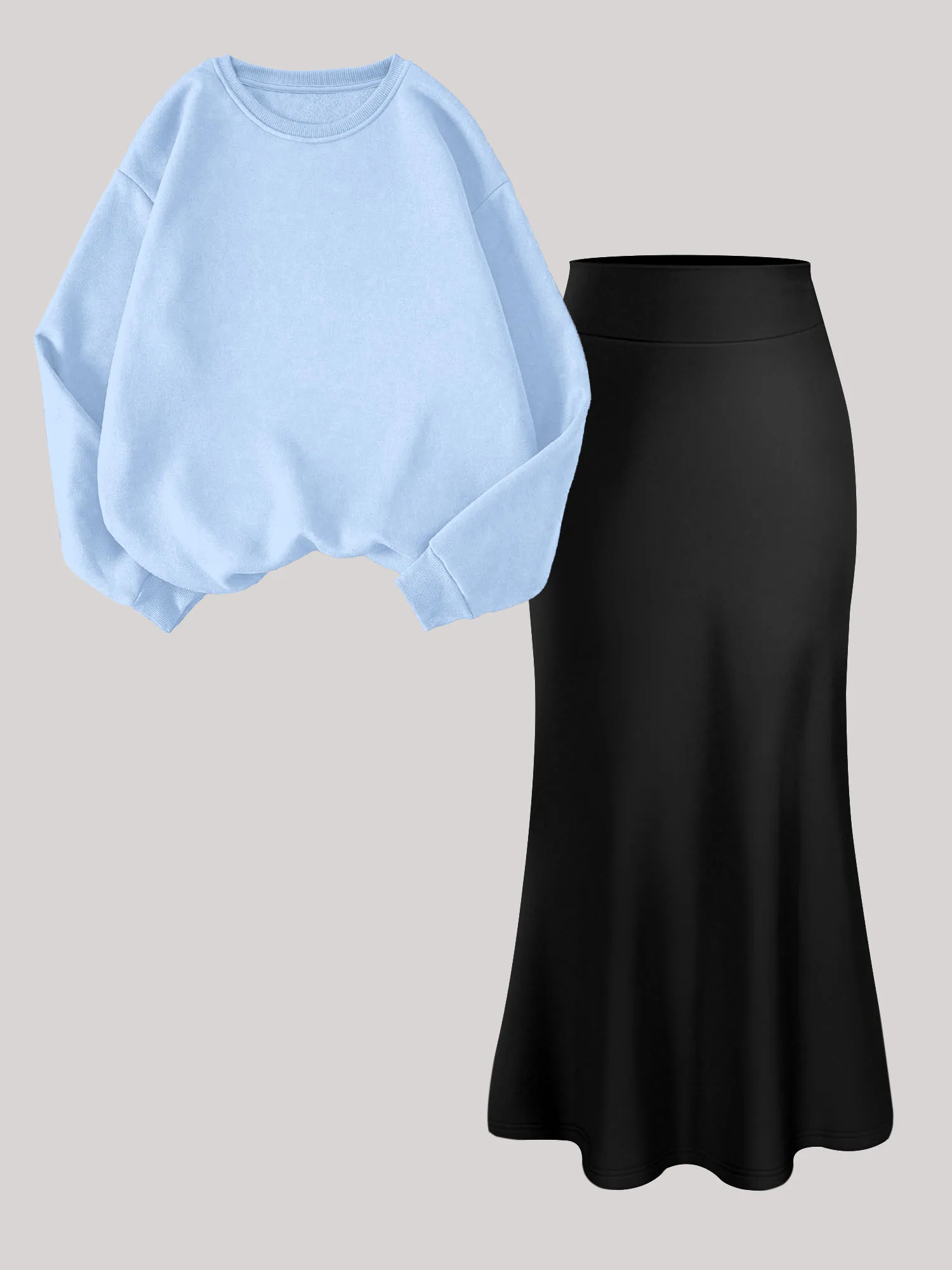 2026 Women's Crew Neck Sweatshirt & A-Line Skirt 2-Piece Set, Casual Loose Top & High Waist Midi Skirt Daily Outfit
2026 Women's Crew Neck Sweatshirt & A-Line Skirt 2-Piece Set, Casual Loose Top & High Waist Midi Skirt Daily Outfit
