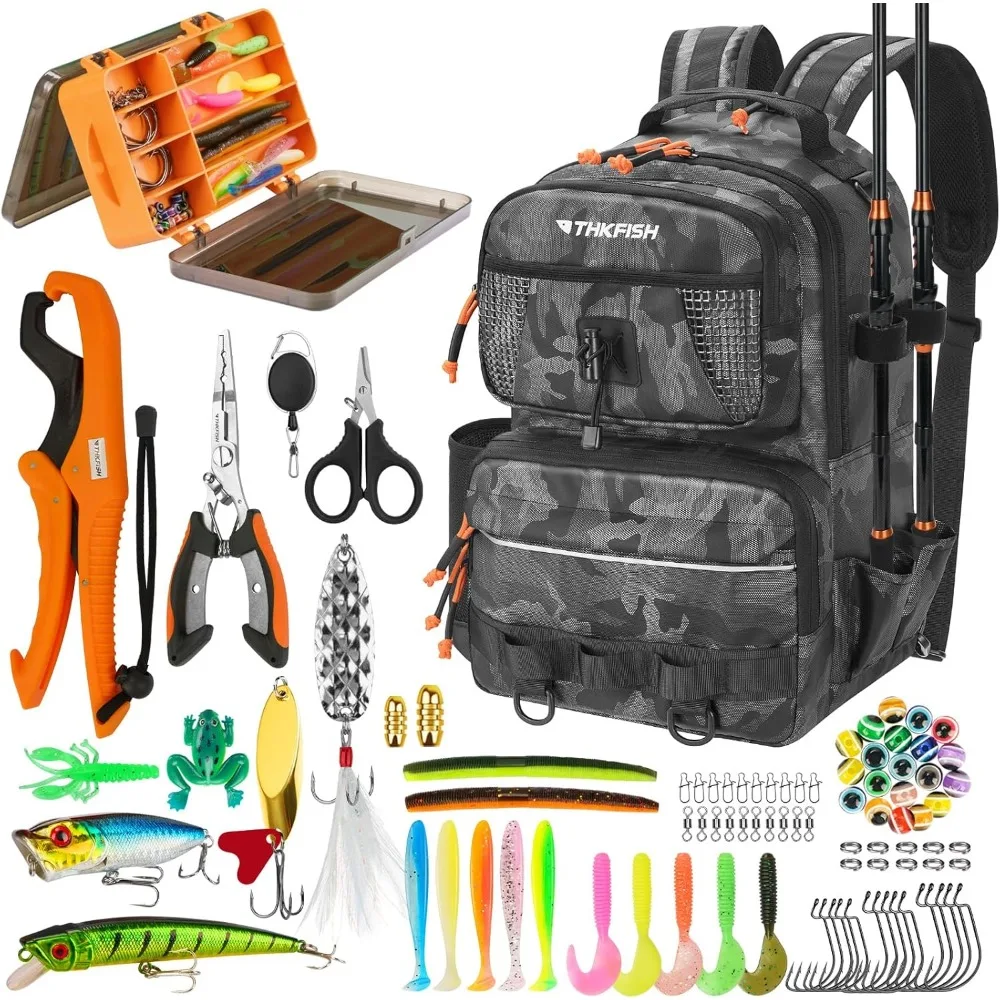 Waterproof 20L Fishing Sling Backpack with Tackle Boxes Lures Kit Lip Gripper Pliers Scissors Gift for Anglers
Waterproof 20L Fishing Sling Backpack with Tackle Boxes Lures Kit Lip Gripper Pliers Scissors Gift for Anglers