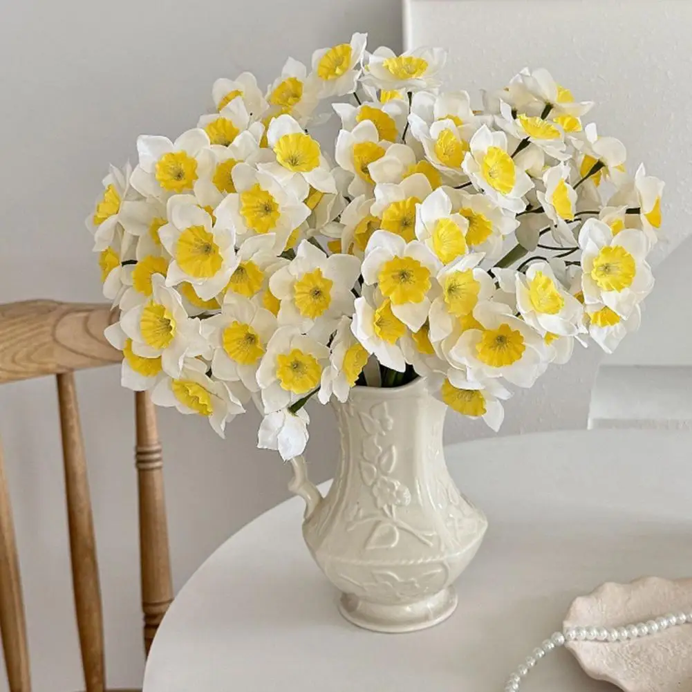 Long-lasting Floral Decor Artificial Narcissus Flower Bouquet for Home Decor Realistic Silk Daffodils with White Yellow Orange
Long-lasting Floral Decor Artificial Narcissus Flower Bouquet for Home Decor Realistic Silk Daffodils with White Yellow Orange