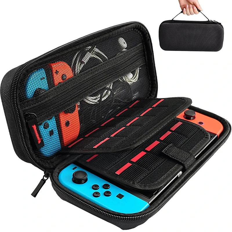 Сумка для хранения с ручкой для Nintendo Switch, портативная дорожная сумка, водонепроницаемая и прочная сумка для хранения игрового автомата, коробка
Сумка для хранения с ручкой для Nintendo Switch, портативная дорожная сумка, водонепроницаемая и прочная сумка для хранения игрового автомата, коробка