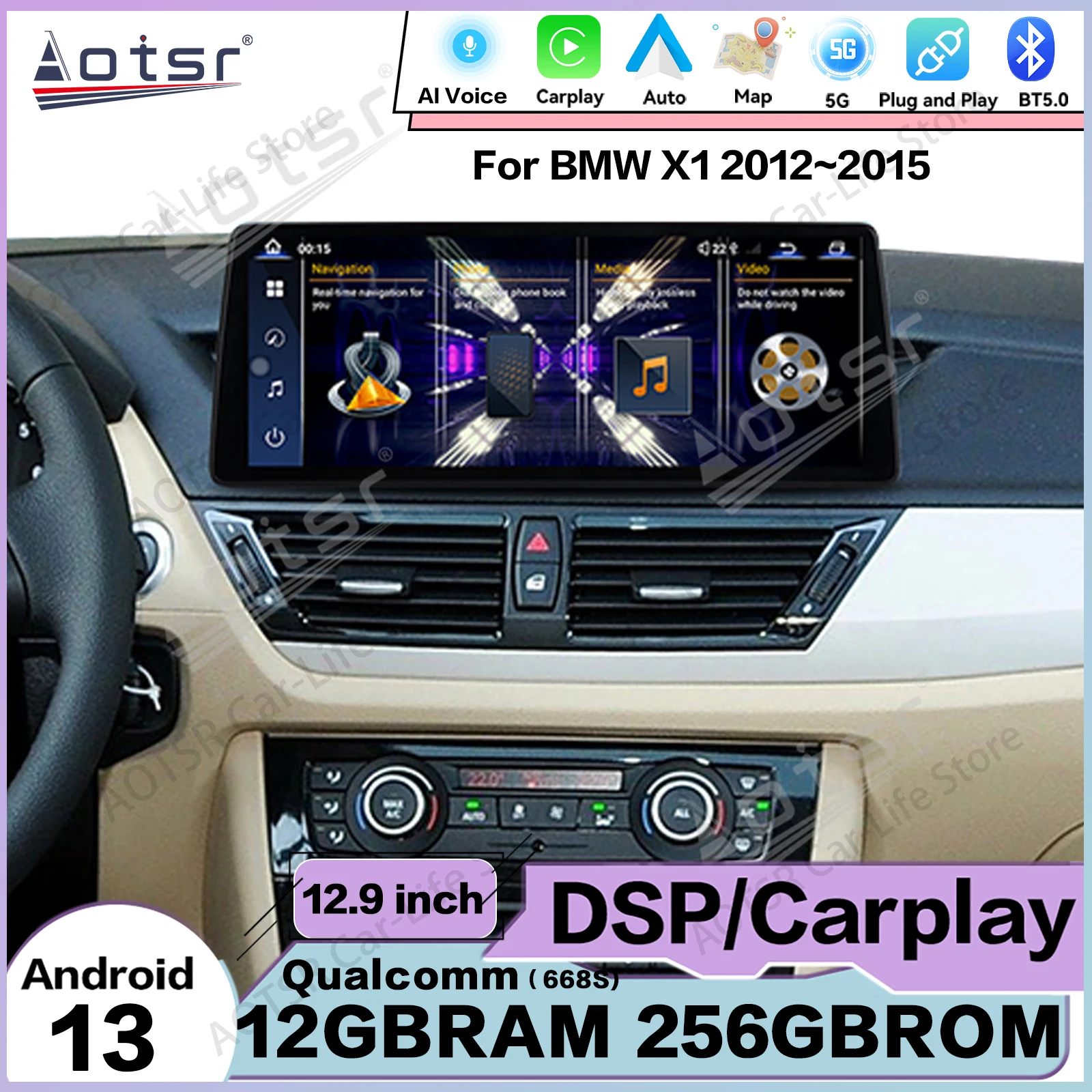 2400*900 AI Voice Мультимедийный приемник Android Auto для BMW X1 2012 ~ 2015 GPS-навигация Автомобильная стереосистема Автомобильный радиоприемник IPS Головное устройство
2400*900 AI Voice Мультимедийный приемник Android Auto для BMW X1 2012 ~ 2015 GPS-навигация Автомобильная стереосистема Автомобильный радиоприемник IPS Головное устройство
