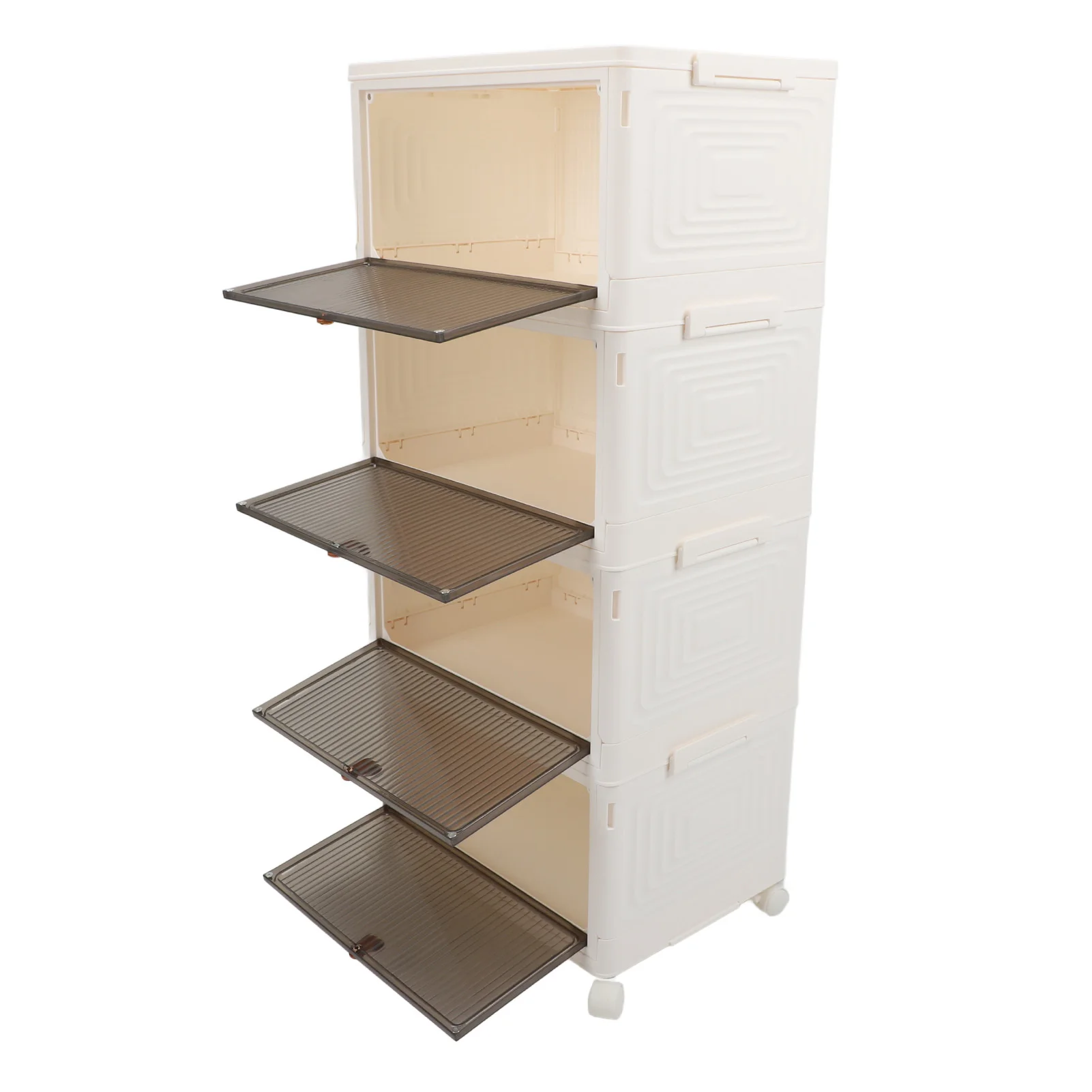 Folding Shoes Storage Box 4 Layers Transparent Large Capacity Foldable Shoe Rack Organizer with Wheels
Folding Shoes Storage Box 4 Layers Transparent Large Capacity Foldable Shoe Rack Organizer with Wheels