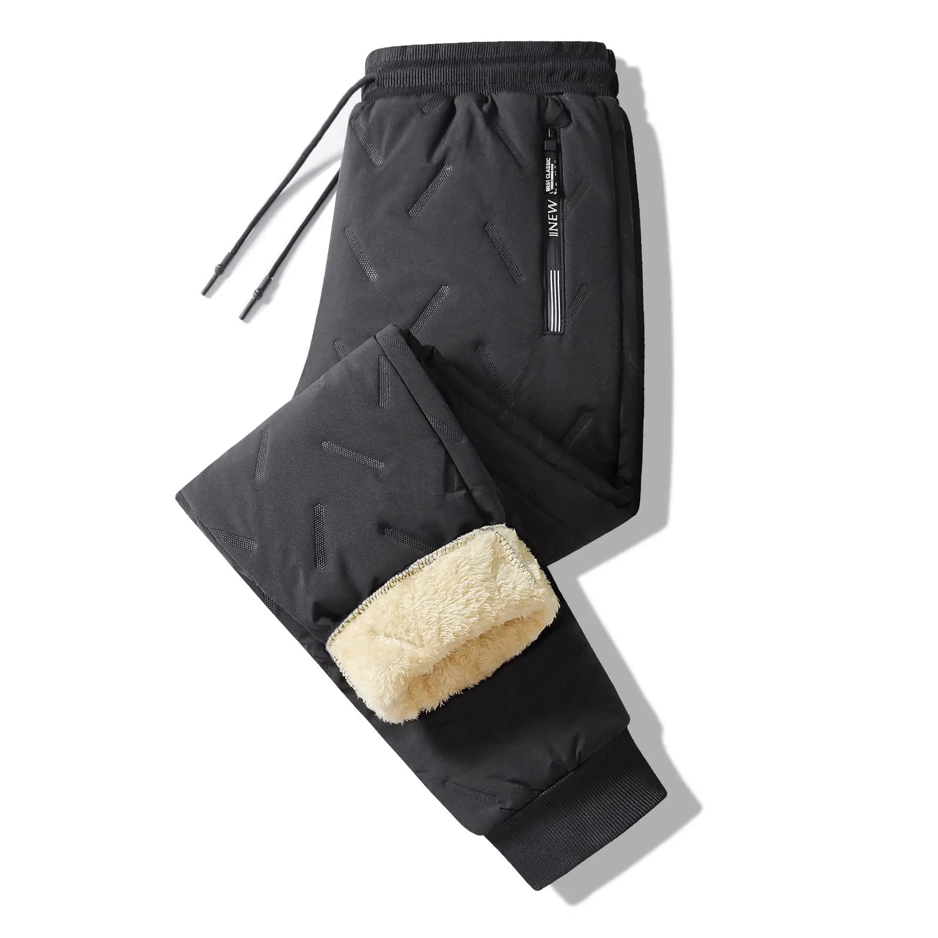 Men's autumn and winter men's oversized loose lambskin with thick fleece, waterproof and warm sports cotton pants
Men's autumn and winter men's oversized loose lambskin with thick fleece, waterproof and warm sports cotton pants