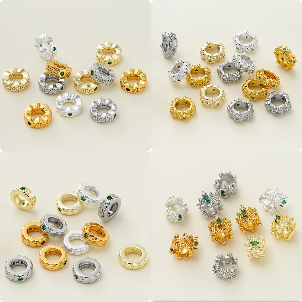 2pcs/pack 14K Gold Plated Copper Lnlaid Zircon Spacer Beads for Handmade DIY Necklace Bracelets Jewelry Making Accessories
2pcs/pack 14K Gold Plated Copper Lnlaid Zircon Spacer Beads for Handmade DIY Necklace Bracelets Jewelry Making Accessories