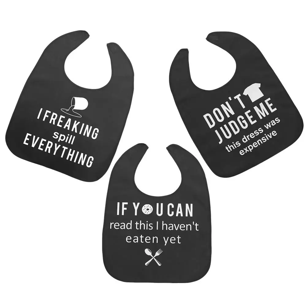 3 Pcs Waterproof Bibs for Adults Large Polyester Reusable Eating Clothes Protector Adjustable Straps Colorful Pattern Durable
3 Pcs Waterproof Bibs for Adults Large Polyester Reusable Eating Clothes Protector Adjustable Straps Colorful Pattern Durable