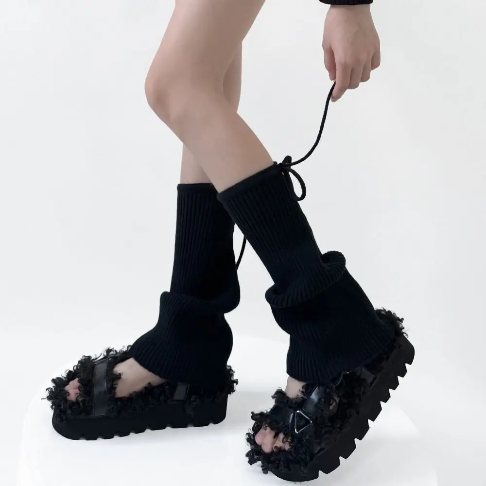 Pile Pile Socks Lace Up Bowknot Leg Cover Sweet Elastic Knitted Foot Cover JK Kawaii Women Leg Warmers Streetwear
Pile Pile Socks Lace Up Bowknot Leg Cover Sweet Elastic Knitted Foot Cover JK Kawaii Women Leg Warmers Streetwear