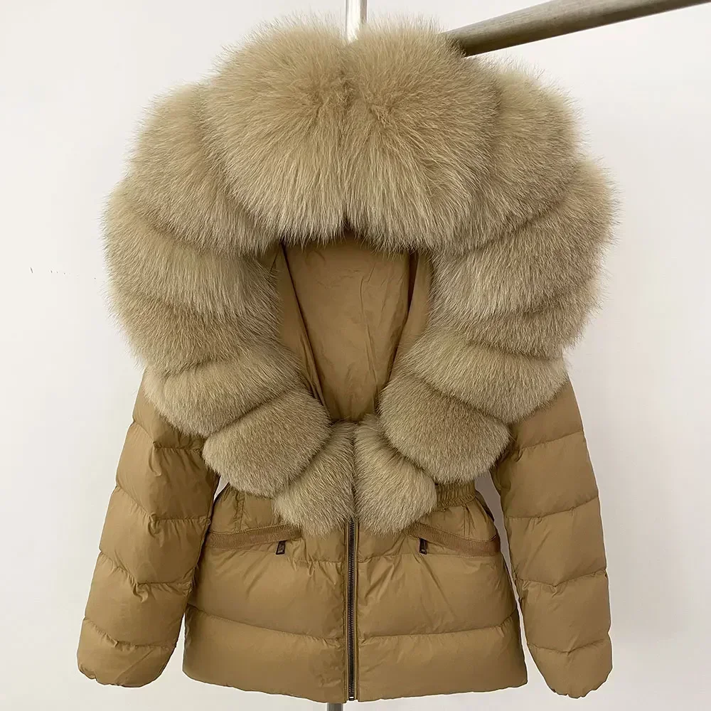 Winter Hooded Belt Thick Warm Jacket Women Casual Outerwear 2024 White Duck Down Coat Natural Real Raccoon Fox Fur Collar Jacket
Winter Hooded Belt Thick Warm Jacket Women Casual Outerwear 2024 White Duck Down Coat Natural Real Raccoon Fox Fur Collar Jacket
