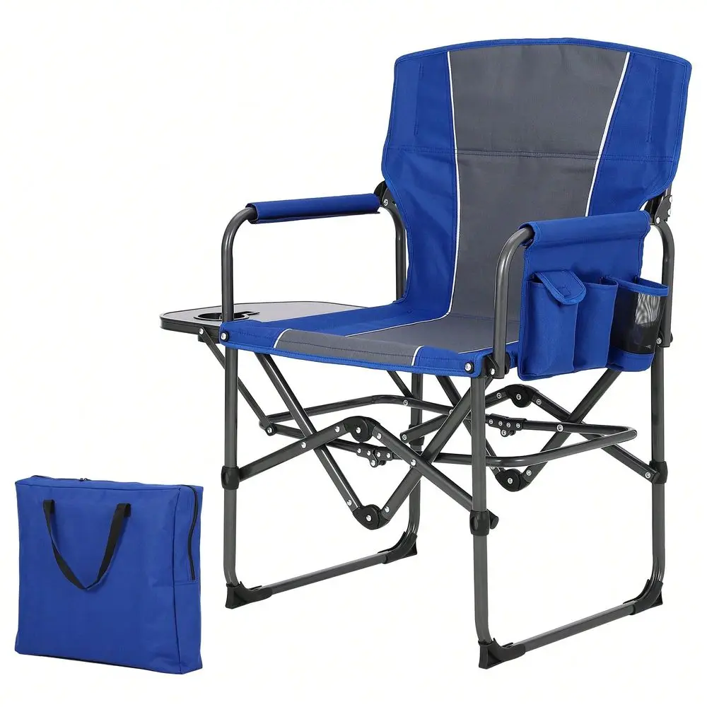 Camping Directors Chair,1PCS Oversized Camping Chair,Portable Folding Chair With Side Table,Lawn Chair For Adults Support 400 L
Camping Directors Chair,1PCS Oversized Camping Chair,Portable Folding Chair With Side Table,Lawn Chair For Adults Support 400 L