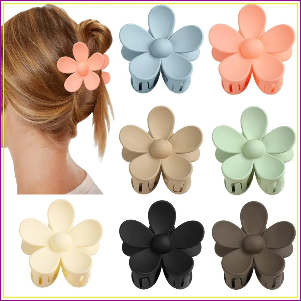 7 PCS Non Slip Flower Claw Clips for Thick Hair Women Girls Gifts, 7 Colors
7 PCS Non Slip Flower Claw Clips for Thick Hair Women Girls Gifts, 7 Colors