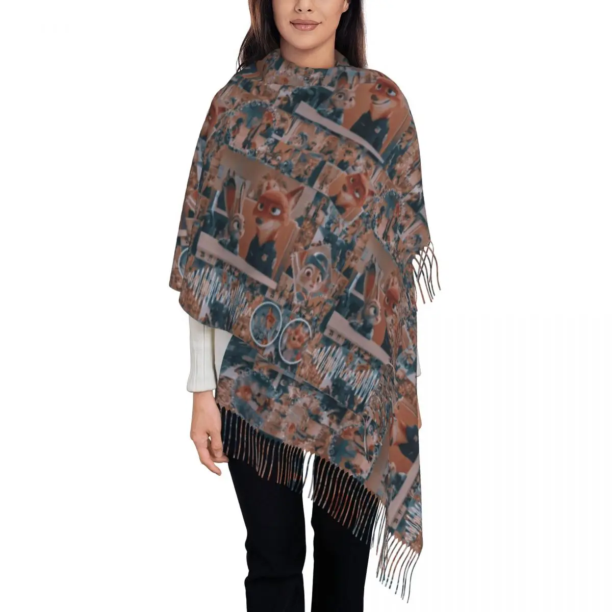 Custom Ladies Long Zootopia Cute Cartoon Scarves Women Winter Fall Soft Warm Tassel Shawl Wrap Scarf
Custom Ladies Long Zootopia Cute Cartoon Scarves Women Winter Fall Soft Warm Tassel Shawl Wrap Scarf