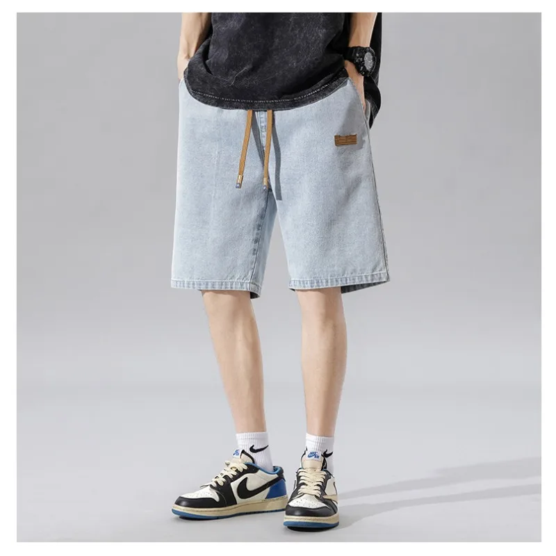 Summer Outdoor Cycling Comfortable Breathable Denim Shorts for Sports Men's Fashion Trend Loose Denim Five Quarter Shorts
Summer Outdoor Cycling Comfortable Breathable Denim Shorts for Sports Men's Fashion Trend Loose Denim Five Quarter Shorts