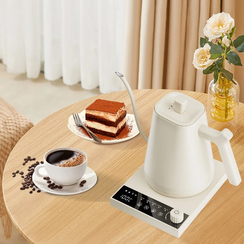 304 Stainless Steel Electric Kettle 600ml Capacity 1000W Smart Thermostatic Gooseneck Design for Pour-Over Coffee & Tea kettle
304 Stainless Steel Electric Kettle 600ml Capacity 1000W Smart Thermostatic Gooseneck Design for Pour-Over Coffee & Tea kettle