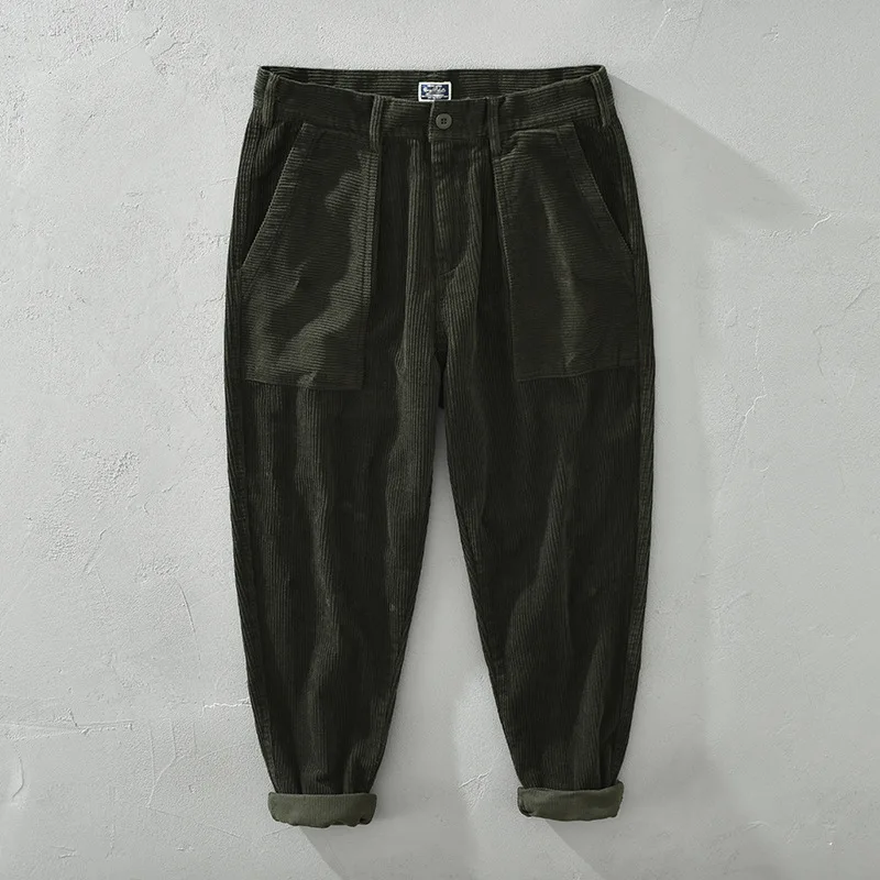 Men's Straight Leg Casual Pants Autumn Winter Corduroy Loose Fit Workwear Trousers Pure Cotton Long Trousers Trendy Style
Men's Straight Leg Casual Pants Autumn Winter Corduroy Loose Fit Workwear Trousers Pure Cotton Long Trousers Trendy Style