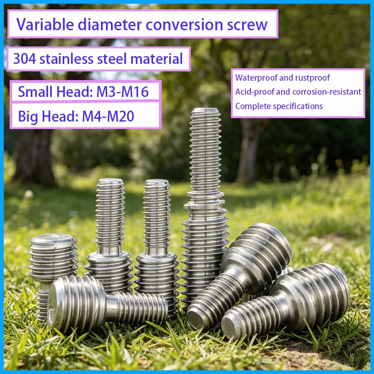 304 Stainless Steel Large And Small Head Variable Diameter Conversion Screw Rod M4M5M6M8M10 Conversion M4M6M8
304 Stainless Steel Large And Small Head Variable Diameter Conversion Screw Rod M4M5M6M8M10 Conversion M4M6M8