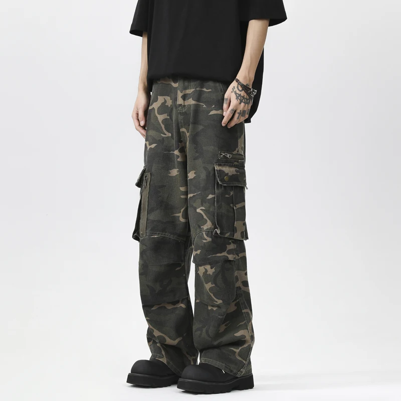 New Men's Fashion Camouflage Straight Leg Pants Trendy Zipper Pocket Elastic Waist Comfort Casual Versatile Daily Wear Trousers
New Men's Fashion Camouflage Straight Leg Pants Trendy Zipper Pocket Elastic Waist Comfort Casual Versatile Daily Wear Trousers