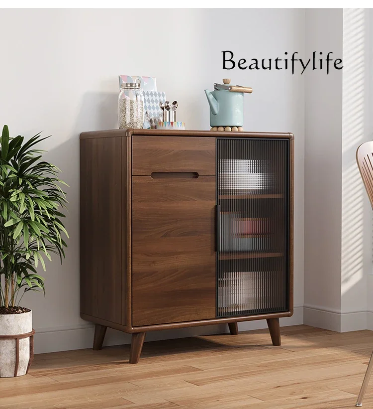 Solid wood dining side cabinet, modern simple living room, wine cabinet, storage and storage integrated against the wall
Solid wood dining side cabinet, modern simple living room, wine cabinet, storage and storage integrated against the wall
