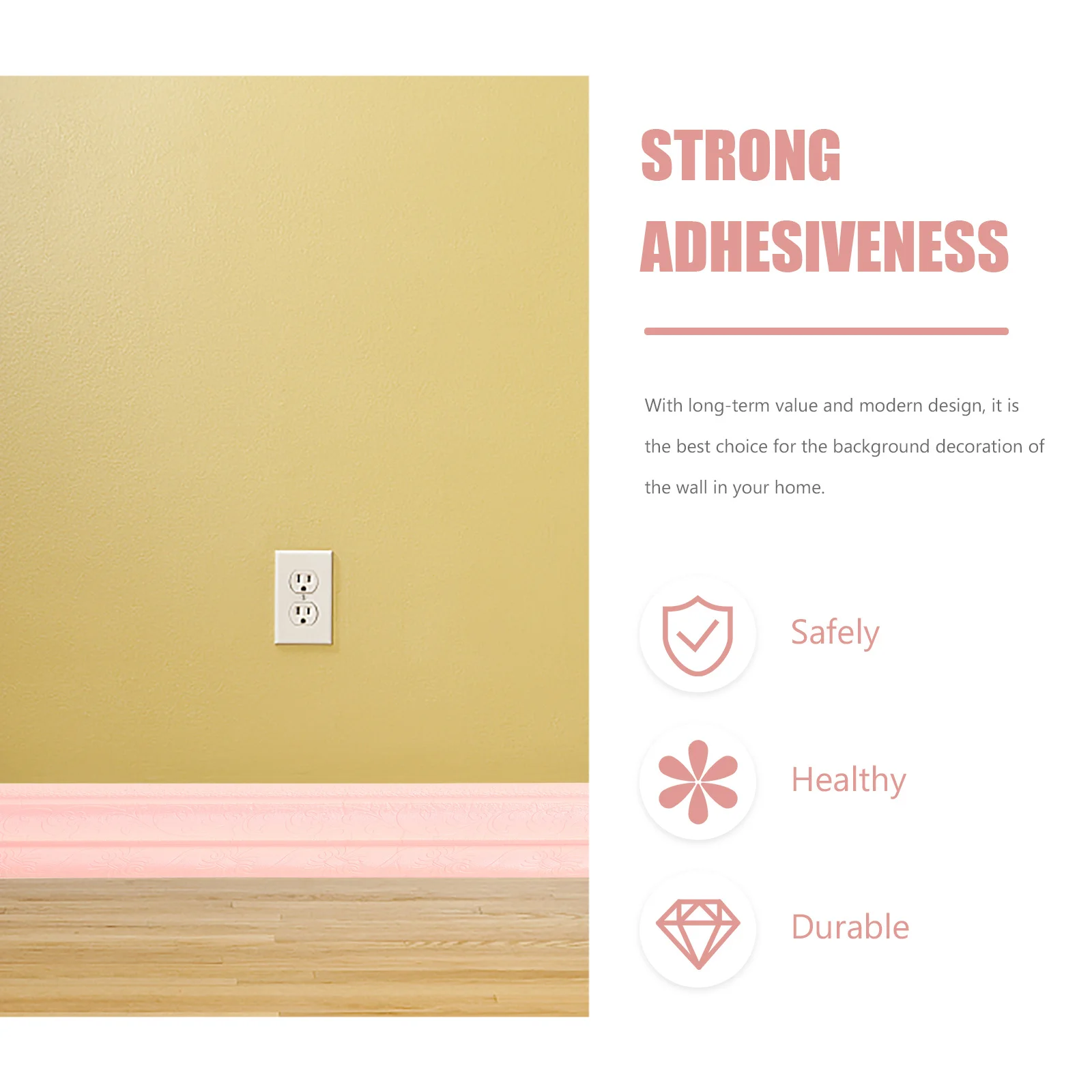 3D Embossed Pattern Wall Trim Skirting Border Waterproof Self Adhesive Sticker for Home Background Kitchen Island
3D Embossed Pattern Wall Trim Skirting Border Waterproof Self Adhesive Sticker for Home Background Kitchen Island