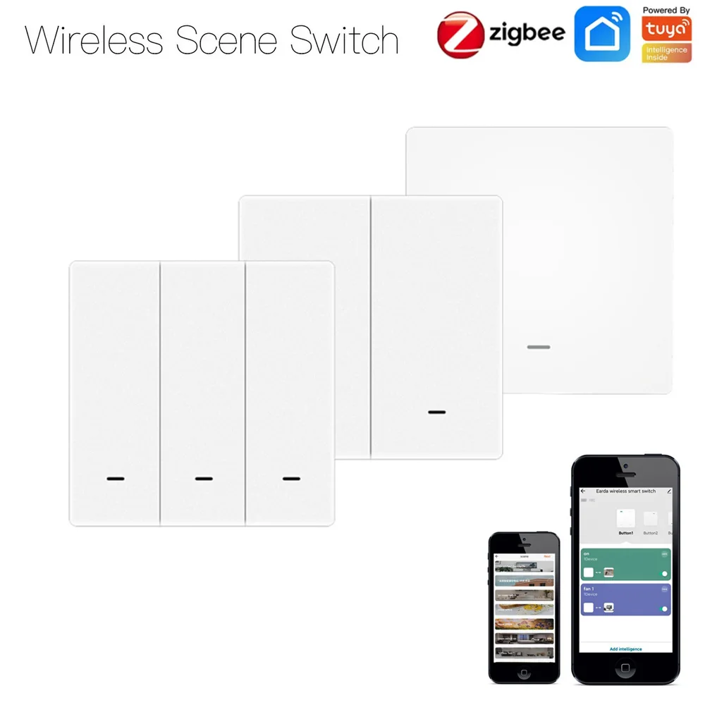 Tuya ZigBee Smart Scene Switch 1-4 Gang Push Button Control For Home Smart Life Remote Control Automation Scenario Switches
Tuya ZigBee Smart Scene Switch 1-4 Gang Push Button Control For Home Smart Life Remote Control Automation Scenario Switches
