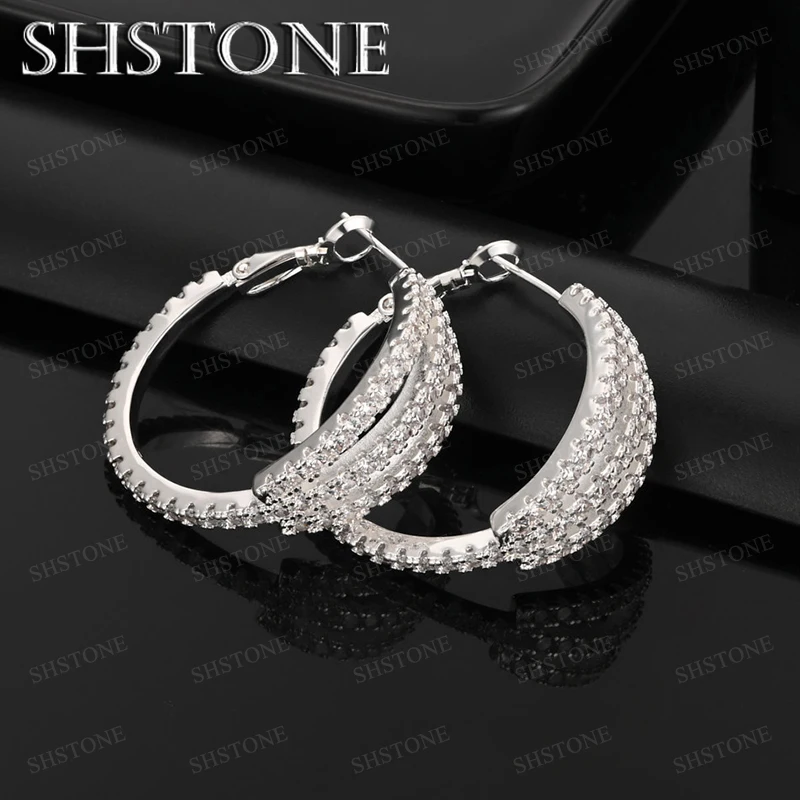 Fashion Luxury Jewelry 33mm 925 Sterling Silver Hoop Earrings For Women Charm Engagement Wedding Party Gifts Accessories
Fashion Luxury Jewelry 33mm 925 Sterling Silver Hoop Earrings For Women Charm Engagement Wedding Party Gifts Accessories