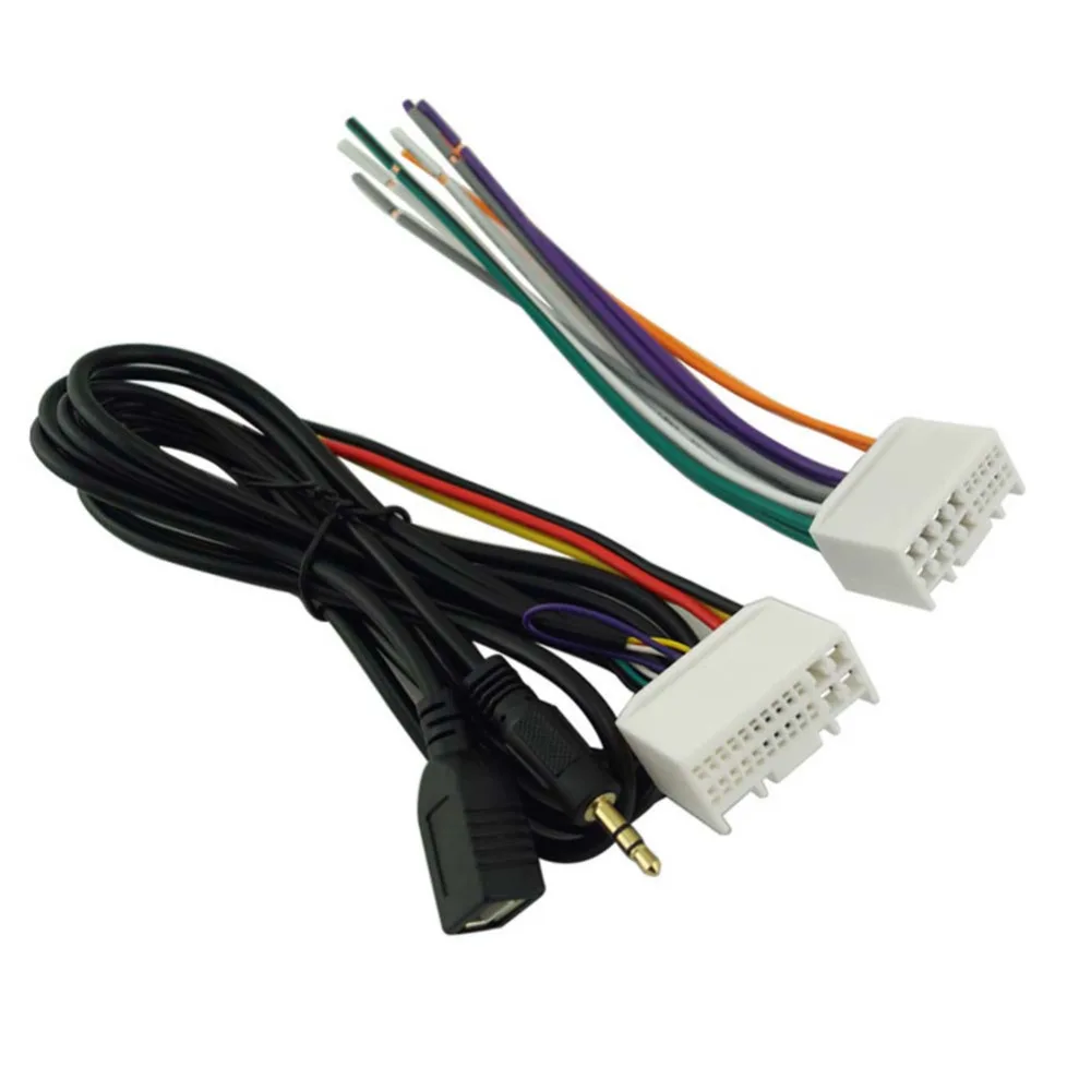 Car Audio Wiring Harness CD Stereo Cable Harness Plug With USB AUX Line For KIA K2 K5 Sportage Compatible With Hyundai Sonata
Car Audio Wiring Harness CD Stereo Cable Harness Plug With USB AUX Line For KIA K2 K5 Sportage Compatible With Hyundai Sonata