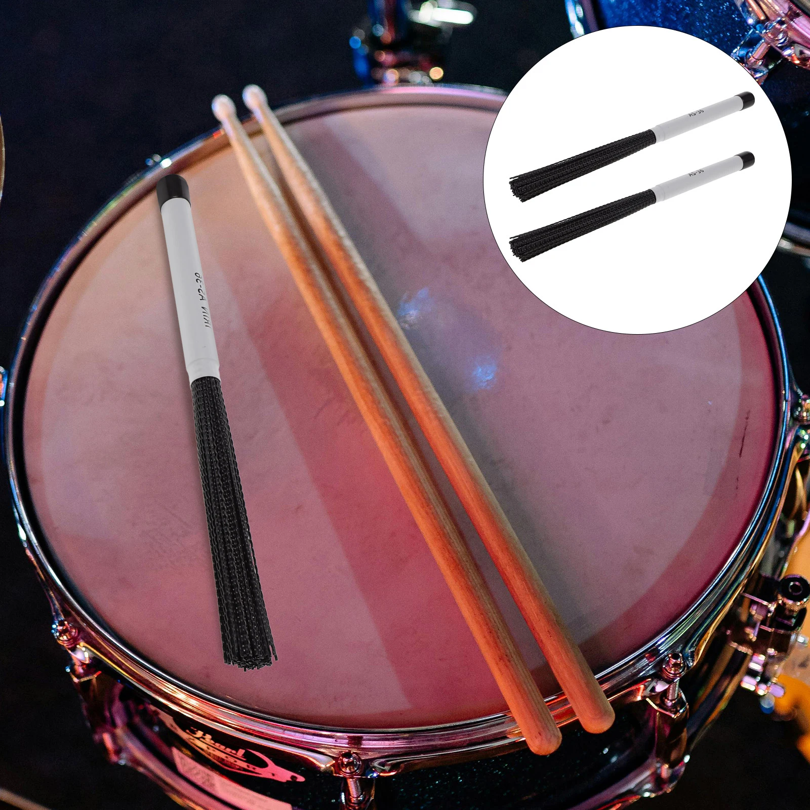 High Elasticity Nylon Drum Brushes for Percussion Instruments Jazz Beginner Accessories Brush Sticks Handle Retractable Wire
High Elasticity Nylon Drum Brushes for Percussion Instruments Jazz Beginner Accessories Brush Sticks Handle Retractable Wire