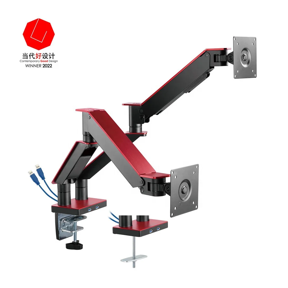 Office Computer Dual Monitors ARMOR Gas Spring Monitor Arm
Office Computer Dual Monitors ARMOR Gas Spring Monitor Arm