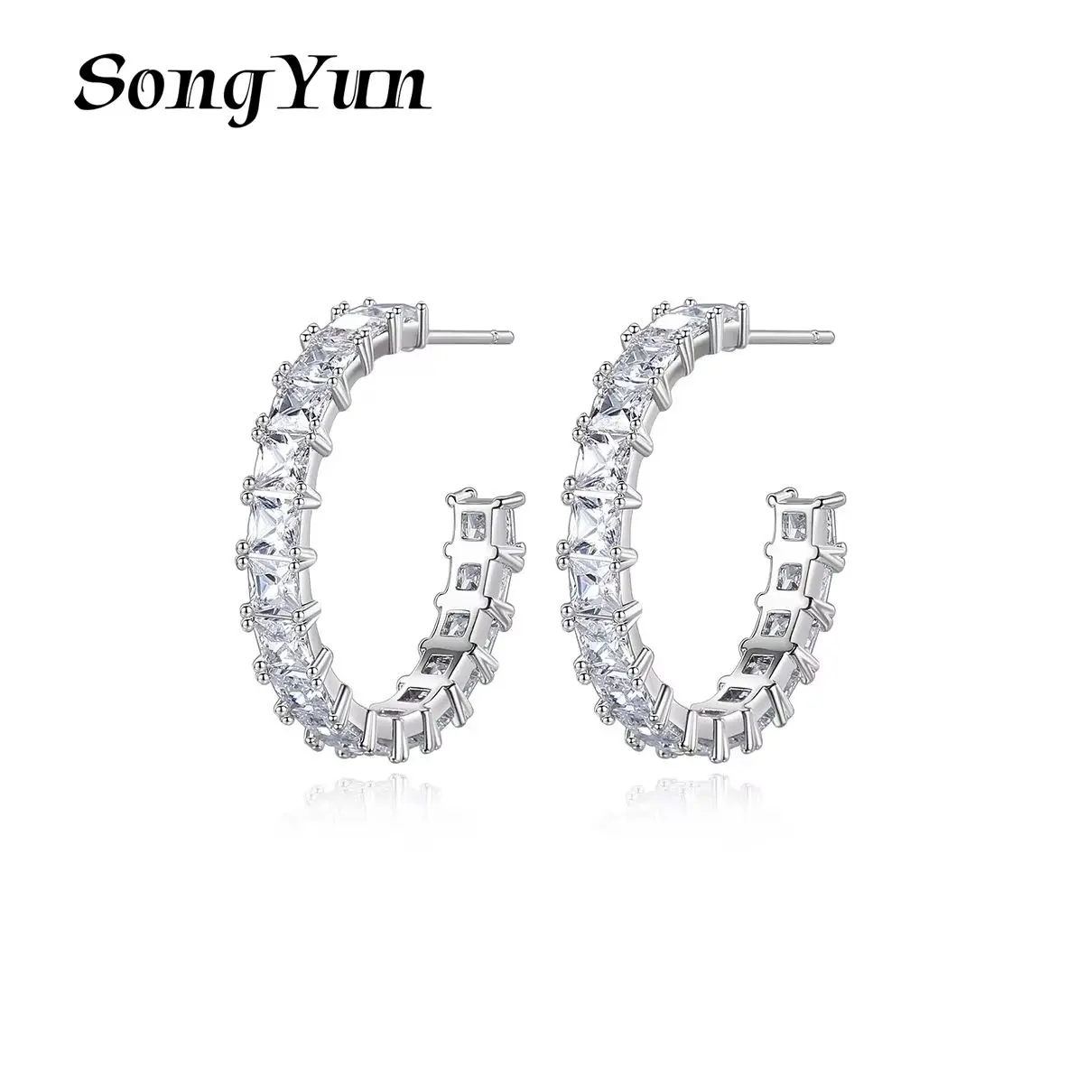 SYYG Jewelry MHT Quality Brass Stud Earrings Dangle CZ 7A Zircon Minimalist Glamorous Women Earring Jewelry
SYYG Jewelry MHT Quality Brass Stud Earrings Dangle CZ 7A Zircon Minimalist Glamorous Women Earring Jewelry