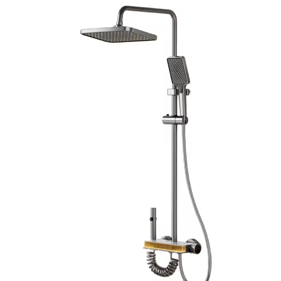 Hot Cold Bathroom Shower Set 4-Function Rainfall System Thermostatic Piano Digital Display Faucet Surface Rain Spray
Hot Cold Bathroom Shower Set 4-Function Rainfall System Thermostatic Piano Digital Display Faucet Surface Rain Spray