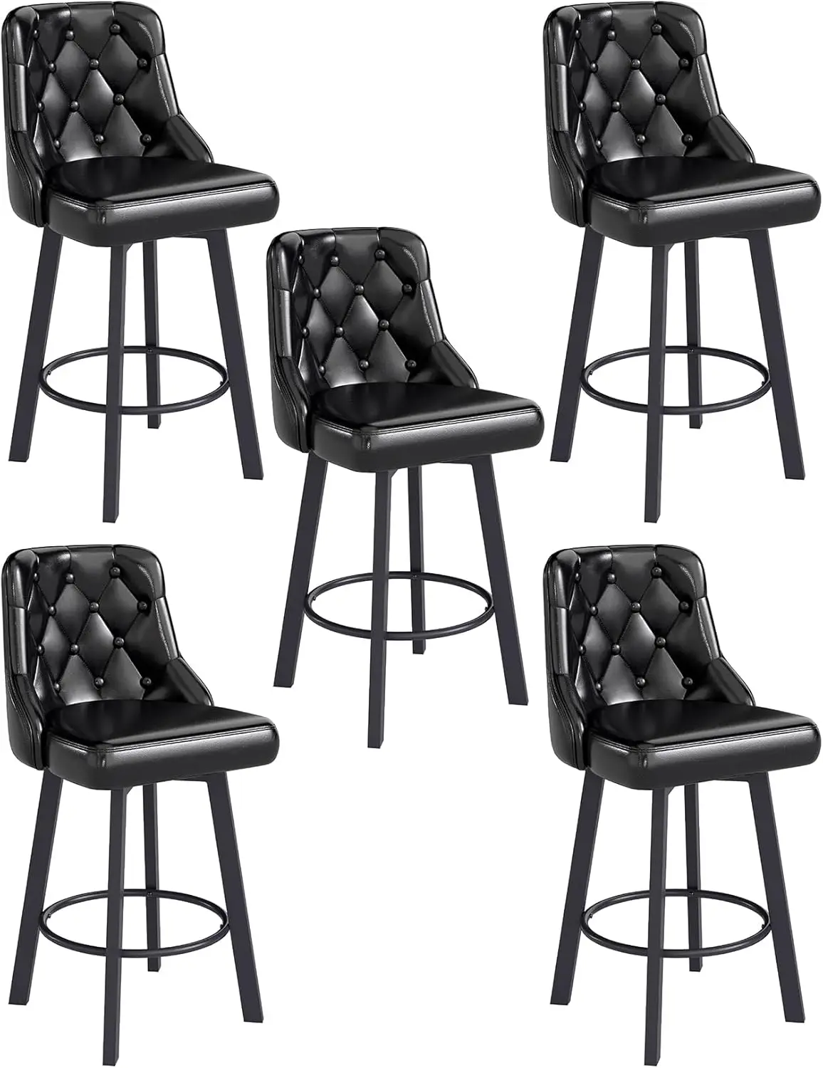 Набор из 5 барных стульев Ralex-chair, 26 дюймов, современные барные стулья с обивкой, спинкой, подставкой для ног и металлическими ножками, из искусственной кожи
Набор из 5 барных стульев Ralex-chair, 26 дюймов, современные барные стулья с обивкой, спинкой, подставкой для ног и металлическими ножками, из искусственной кожи