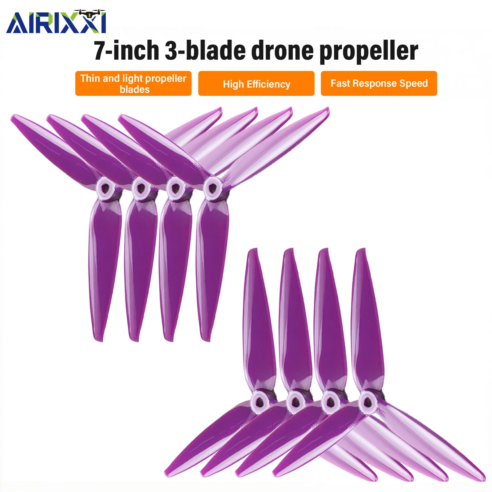 Новый 7-дюймовый 7040 3-лопастной пропеллер для дрона, 4 пары для 7-8-дюймового FPV RC Drone, тонкий легкий, высокоэффективный, быстрый отклик, поликарбонат
Новый 7-дюймовый 7040 3-лопастной пропеллер для дрона, 4 пары для 7-8-дюймового FPV RC Drone, тонкий легкий, высокоэффективный, быстрый отклик, поликарбонат