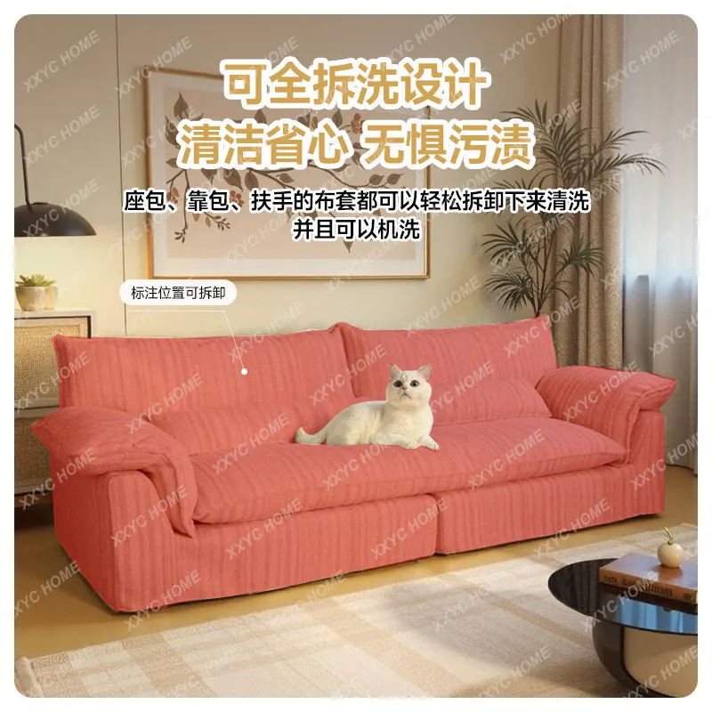 LThe new Lazy Souffle Linen Sofa is removable and washable
LThe new Lazy Souffle Linen Sofa is removable and washable