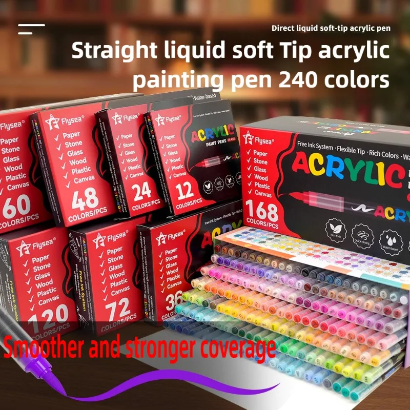 12/24/240 Colors Acrylic Marker Pens Waterproof Pen Soft Brush Nib for Glass Christmas School Art Supplies PK GN GuangNa
12/24/240 Colors Acrylic Marker Pens Waterproof Pen Soft Brush Nib for Glass Christmas School Art Supplies PK GN GuangNa