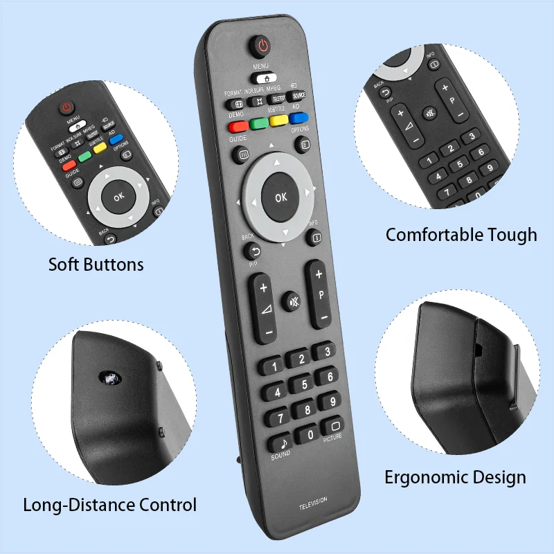 New Remote Control Compatible With Philips LCD TV 19PFL3405H 19PFL3205H/12 22PFL3405H/12 22PFL3405H 22PFL3415H 26PFL3405H
New Remote Control Compatible With Philips LCD TV 19PFL3405H 19PFL3205H/12 22PFL3405H/12 22PFL3405H 22PFL3415H 26PFL3405H