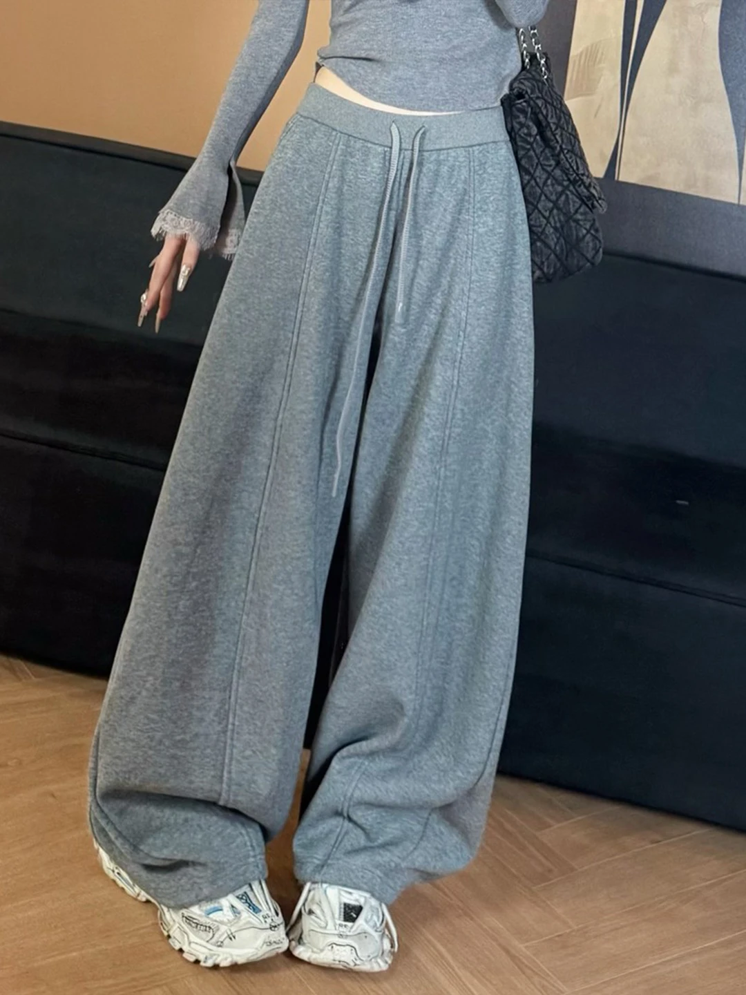 High Waist Fce Lined Wide Leg Pants Women's Casual Thi Warm Dstring Spor Sweatpants Autumn Winter New Sle
High Waist Fce Lined Wide Leg Pants Women's Casual Thi Warm Dstring Spor Sweatpants Autumn Winter New Sle