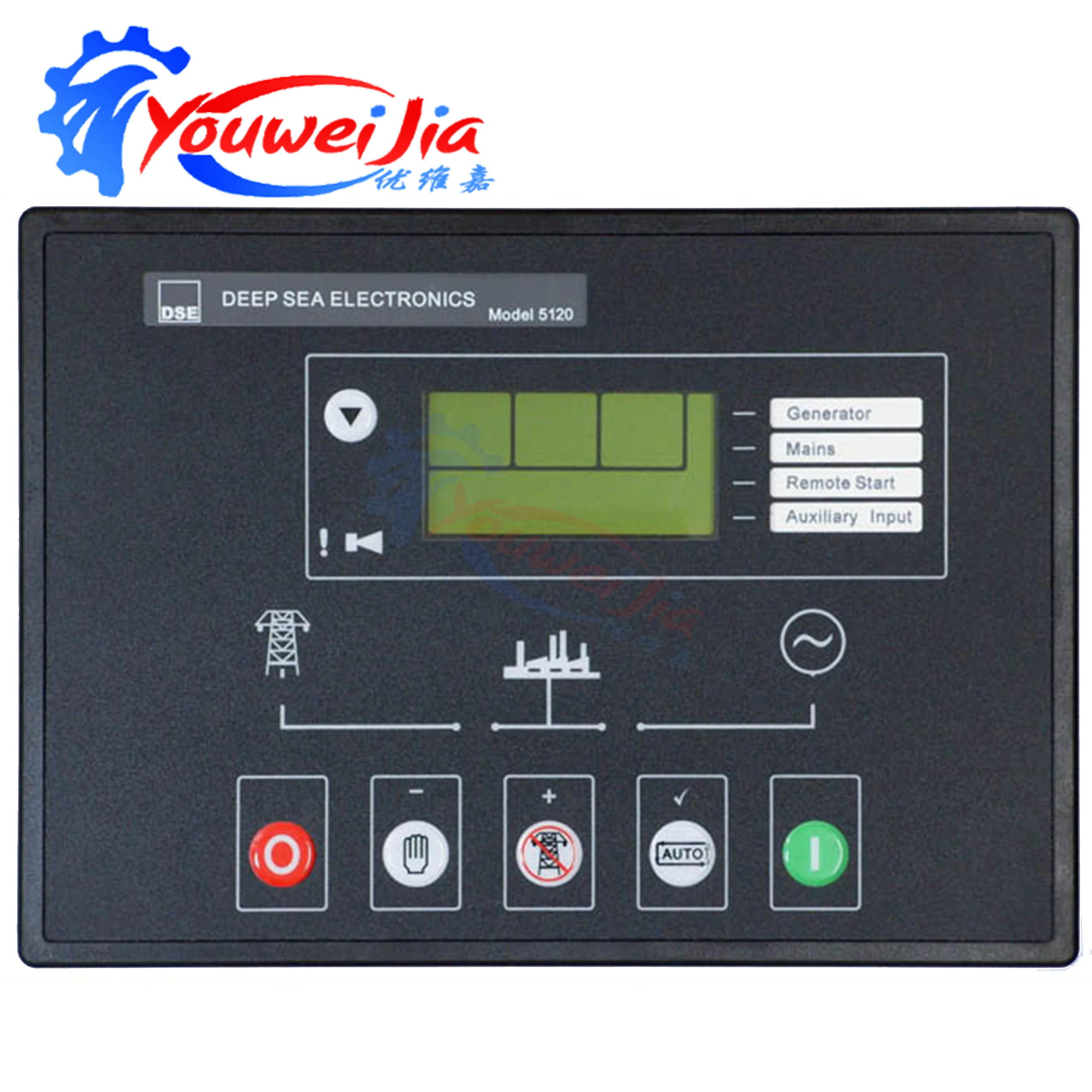 Deep Sea DSE5120 Genset Controller AMF Auto Start LCD Display 8-35VDC CE OEM Fast Ship for Generator Control
Deep Sea DSE5120 Genset Controller AMF Auto Start LCD Display 8-35VDC CE OEM Fast Ship for Generator Control