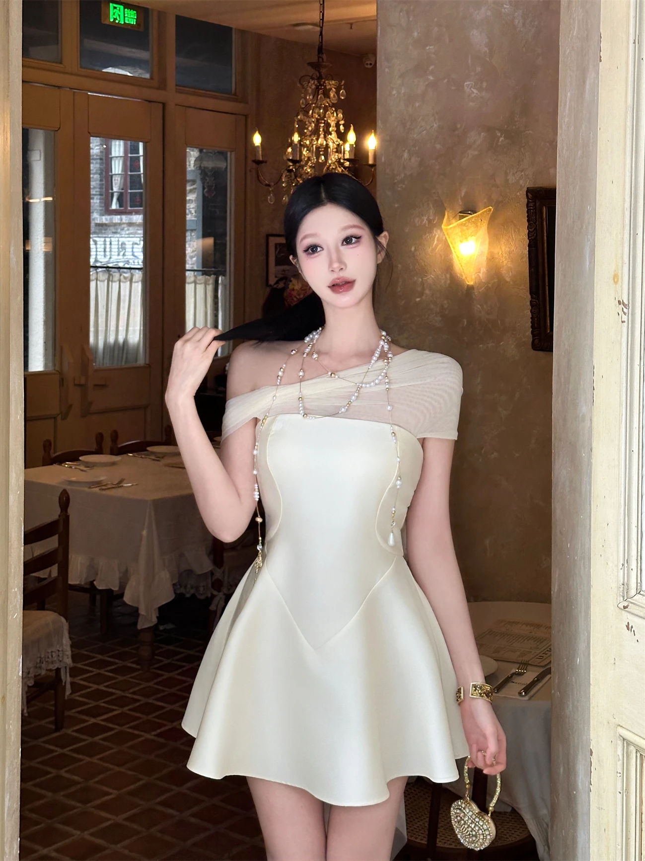Sweet Style High Waist A-Line Skirt Dress Knot Multi-Way Wear One-Shoulder Backless Dress for Wedding Party Perform...
Sweet Style High Waist A-Line Skirt Dress Knot Multi-Way Wear One-Shoulder Backless Dress for Wedding Party Perform...