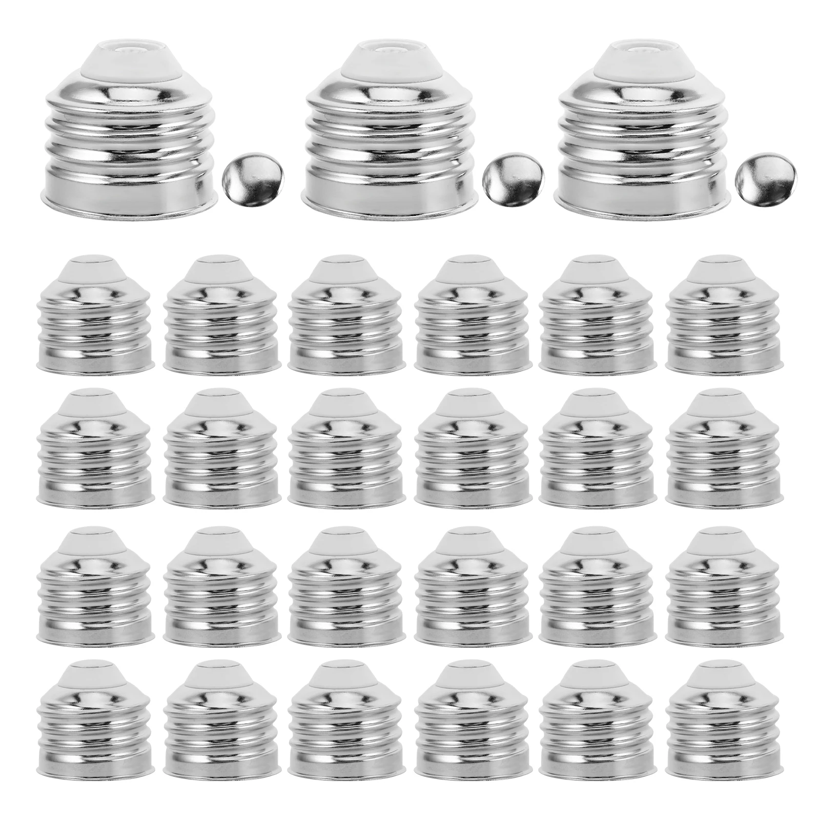 50pcs E27 Lamp Head Aluminum Nickel Plated Solderless Socket Base LED Bulb Holder Light Fixture Adapter Heat Dissipation
50pcs E27 Lamp Head Aluminum Nickel Plated Solderless Socket Base LED Bulb Holder Light Fixture Adapter Heat Dissipation