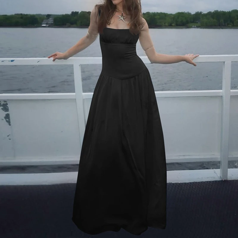 OMSJ повседневное сексуальное облегающее плиссированное платье без рукавов с открытой спиной и высокой талией, классическое черное женское летнее длинное платье, элегантная одежда для вечеринок
OMSJ повседневное сексуальное облегающее плиссированное платье без рукавов с открытой спиной и высокой талией, классическое черное женское летнее длинное платье, элегантная одежда для вечеринок
