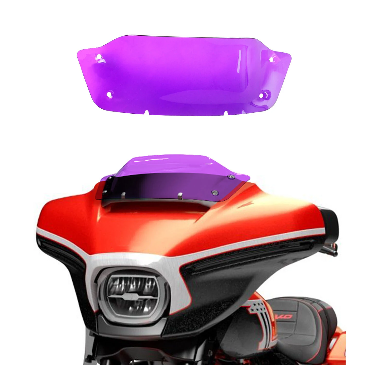 8.0" Purple Windshield Windscreen Wind Splitter For Harley CVO Street Glide FLHXSE FLHX 2024
8.0" Purple Windshield Windscreen Wind Splitter For Harley CVO Street Glide FLHXSE FLHX 2024