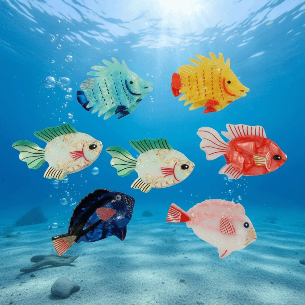 Заколка для волос в корейском стиле с золотой рыбкой из ацетата, разноцветная, геометрическая, в виде рыбки, аксессуар для волос
Заколка для волос в корейском стиле с золотой рыбкой из ацетата, разноцветная, геометрическая, в виде рыбки, аксессуар для волос