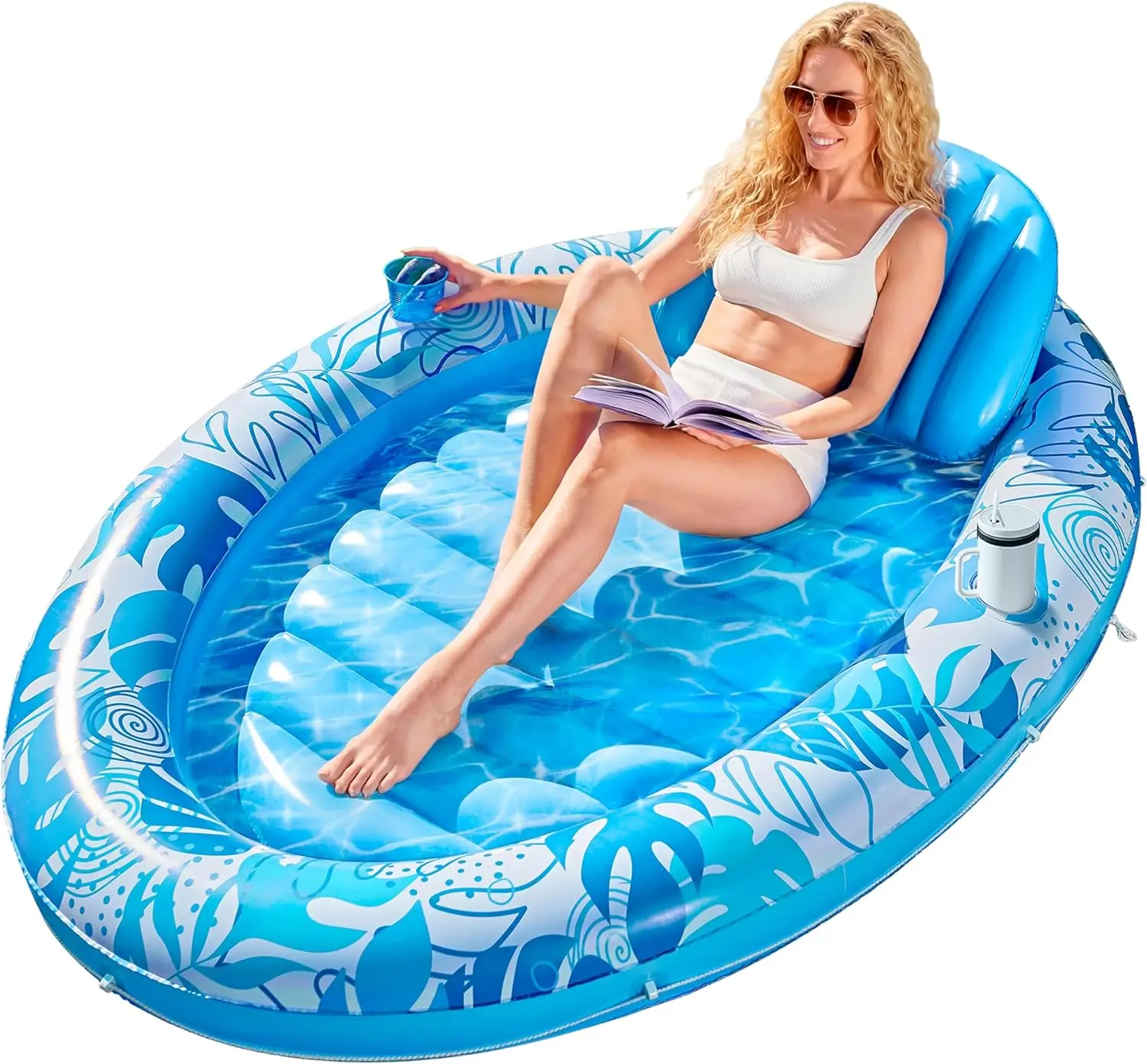 Inflatable Tanning Pool Lounger Float, 70" x 50" Pool Floats Adult with Pillow, 4 in Oval Suntan Tub Raft Floatie,Sunbathi
Inflatable Tanning Pool Lounger Float, 70" x 50" Pool Floats Adult with Pillow, 4 in Oval Suntan Tub Raft Floatie,Sunbathi