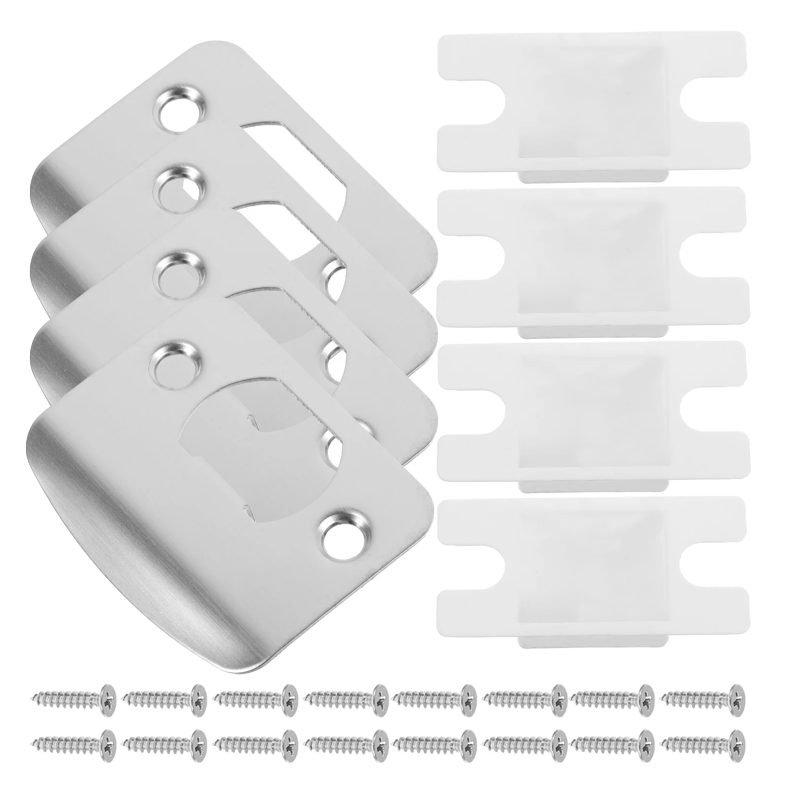 4Sets Stainless Steel Door Strike Plate Finish Elegant Buckle Compatible Various Locks Reinforcement Kit
4Sets Stainless Steel Door Strike Plate Finish Elegant Buckle Compatible Various Locks Reinforcement Kit
