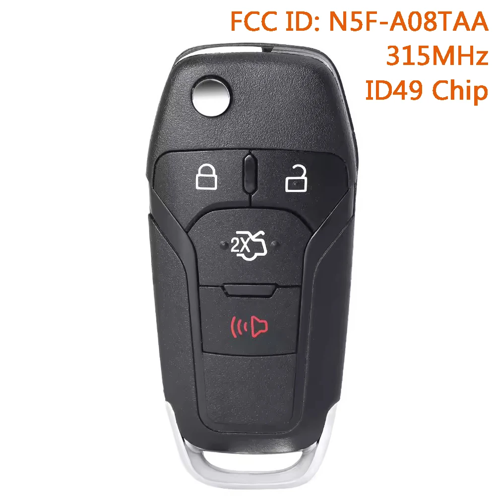 KEYECU N5F-A08TAA 315MHz Remote Key Fob for Ford Fusion 2013 2014 2015 2016 3248-A08TAA 164-R7986 ID49 Chip 4 Buttons
KEYECU N5F-A08TAA 315MHz Remote Key Fob for Ford Fusion 2013 2014 2015 2016 3248-A08TAA 164-R7986 ID49 Chip 4 Buttons
