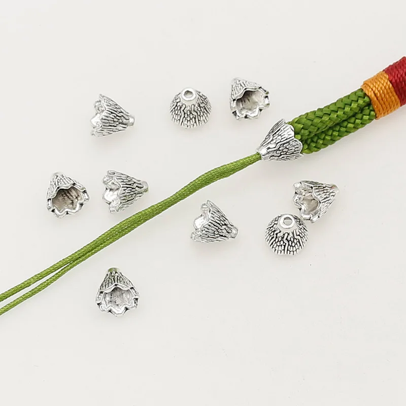 100pcs/Lot Simple Tree Texture Metal Tassel Caps 7x6mm Handcrafts Tibetan Silver Top Covers End Bead Caps DIY Jewelry Findings
100pcs/Lot Simple Tree Texture Metal Tassel Caps 7x6mm Handcrafts Tibetan Silver Top Covers End Bead Caps DIY Jewelry Findings