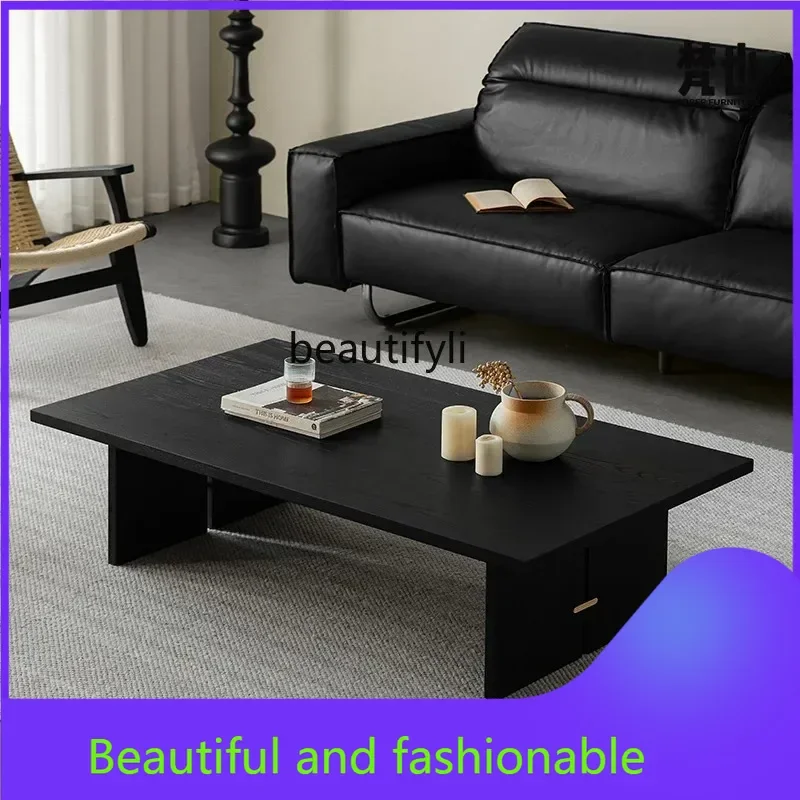 xz1Solid wood coffee table rectangular living room wabi-sabi minimalist tea table short designer
xz1Solid wood coffee table rectangular living room wabi-sabi minimalist tea table short designer
