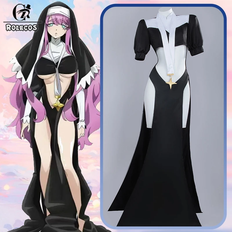 ROLECOS Anime Gushing Over Magical Girls Cosplay Costume Nun Dress Sexy Black Uniform Women Halloween Carnival RolePlay Full Set
ROLECOS Anime Gushing Over Magical Girls Cosplay Costume Nun Dress Sexy Black Uniform Women Halloween Carnival RolePlay Full Set