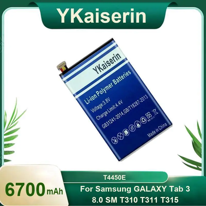 Высококачественный аккумулятор для планшета Samsung Galaxy Tab 3 8,0 SM T310 T311 T315 6700 мАч T4450E
Высококачественный аккумулятор для планшета Samsung Galaxy Tab 3 8,0 SM T310 T311 T315 6700 мАч T4450E